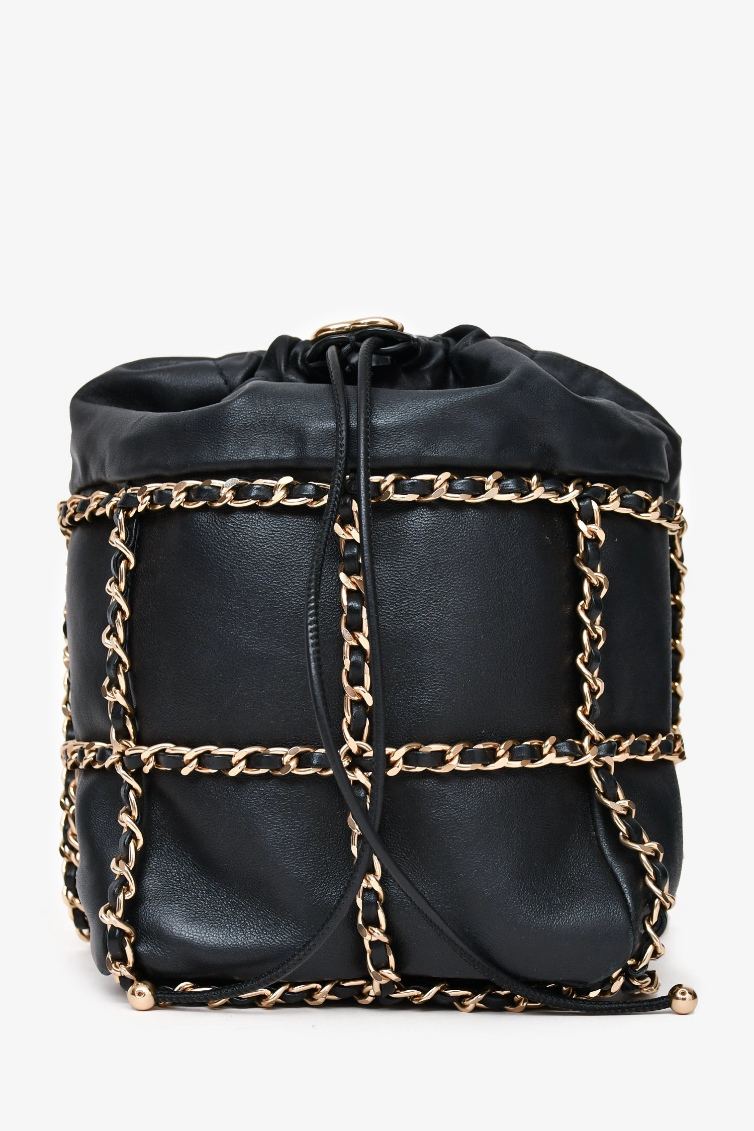 Chanel 2019-20 Black Lambskin Bucket Bag