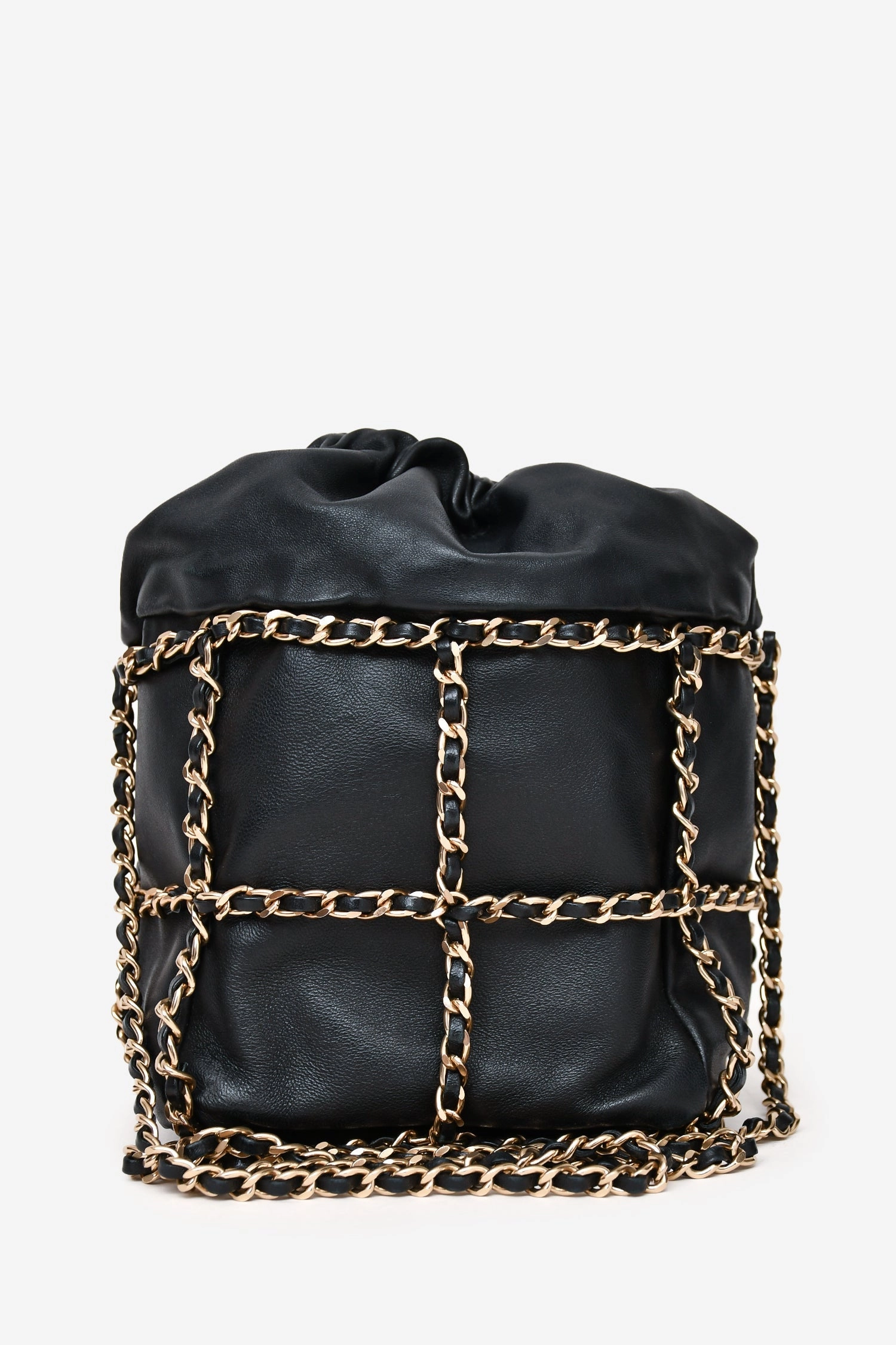 Chanel 2019-20 Black Lambskin Bucket Bag