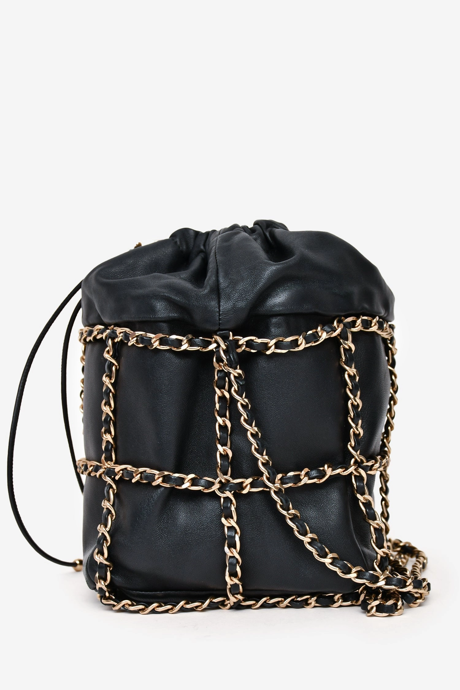 Chanel 2019-20 Black Lambskin Bucket Bag