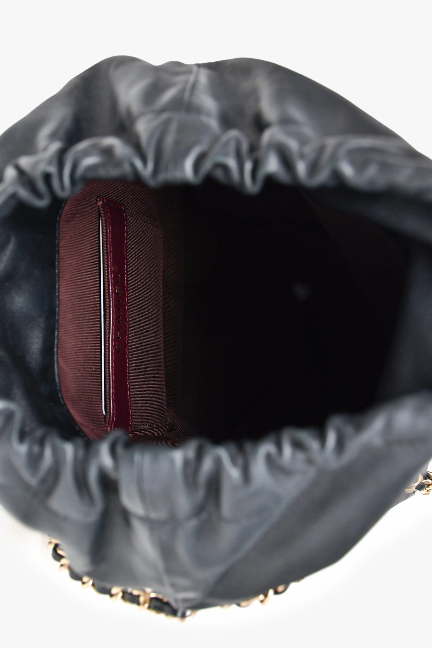 Chanel 2019-20 Black Lambskin Bucket Bag