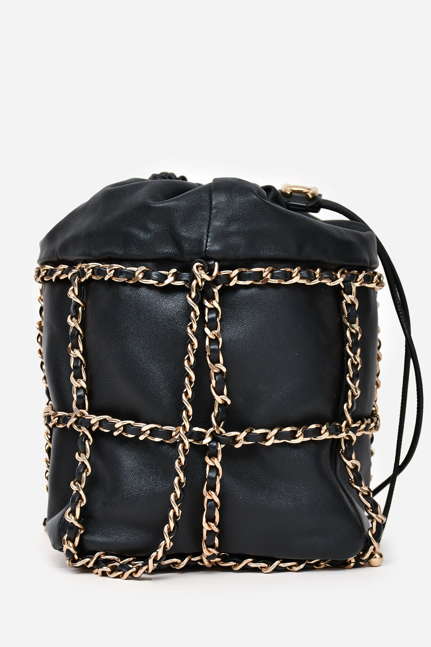Chanel 2019-20 Black Lambskin Bucket Bag