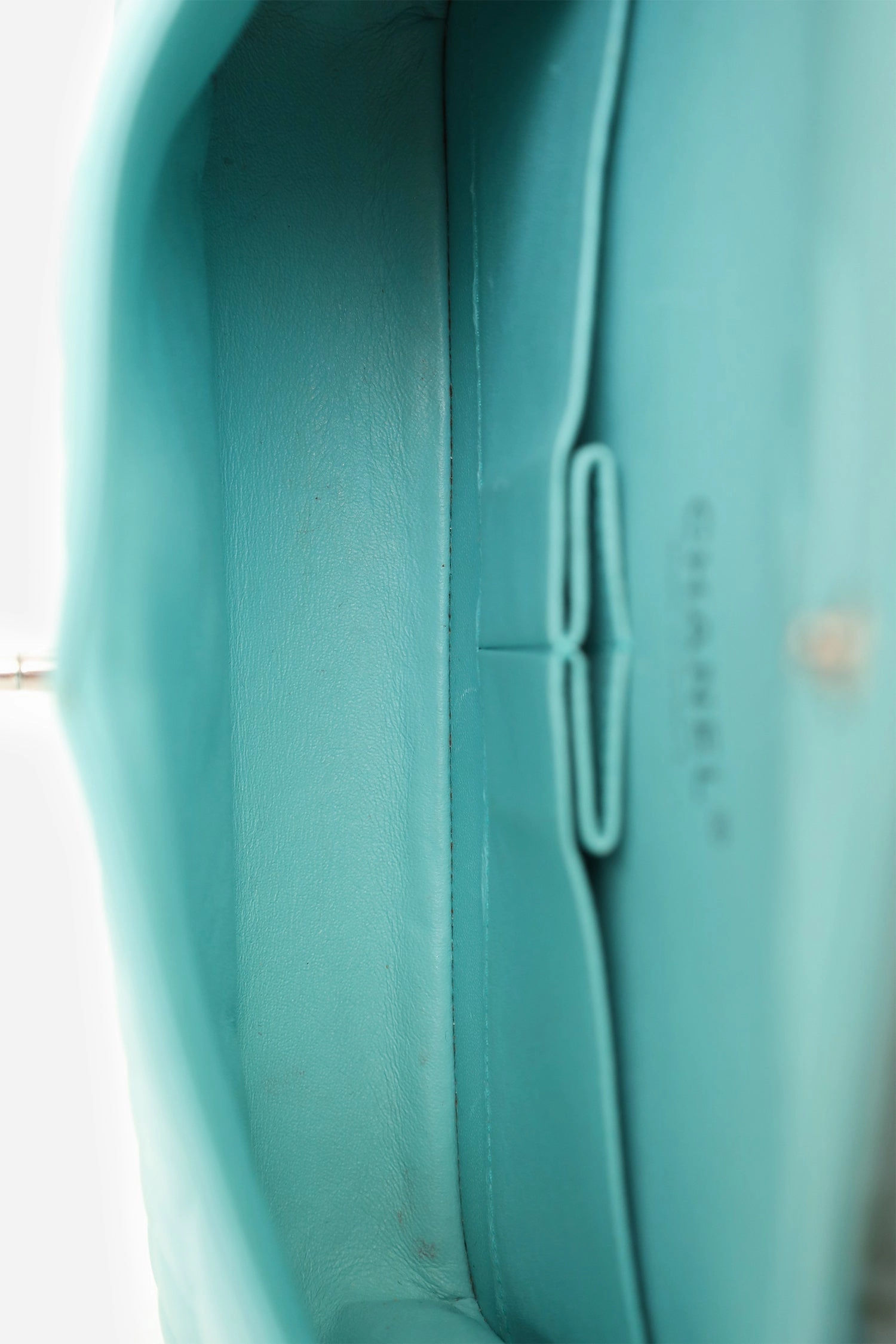 Chanel 2019 Turquoise Leather Quilted Double Flap (As Is)