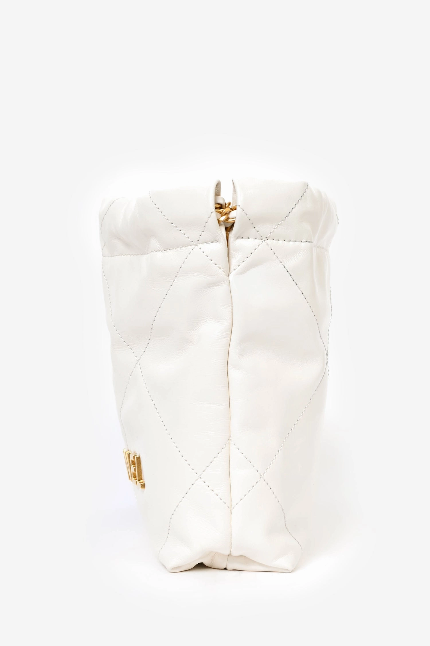 Chanel 22 White Lambskin Mini Hobo