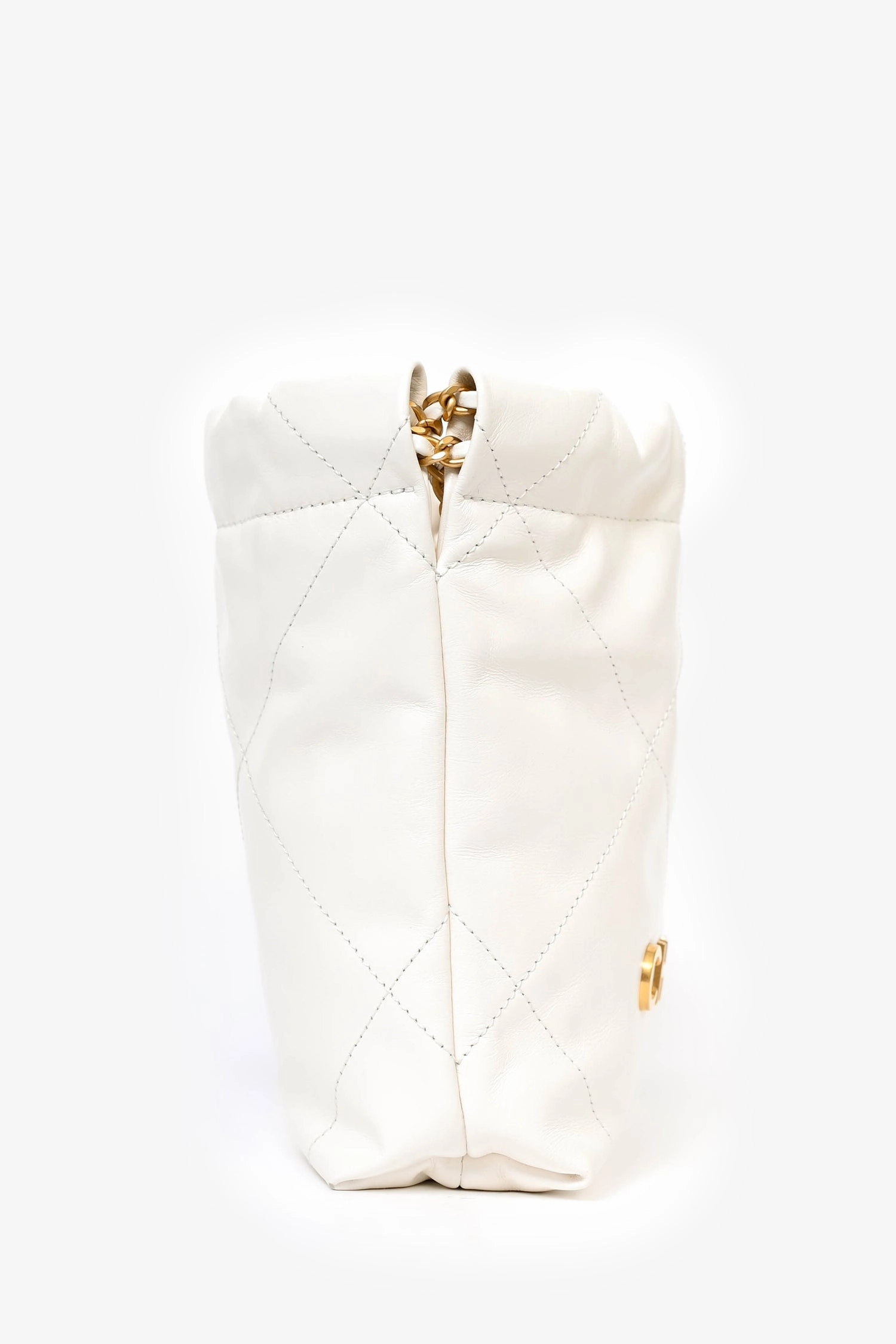 Chanel 22 White Lambskin Mini Hobo