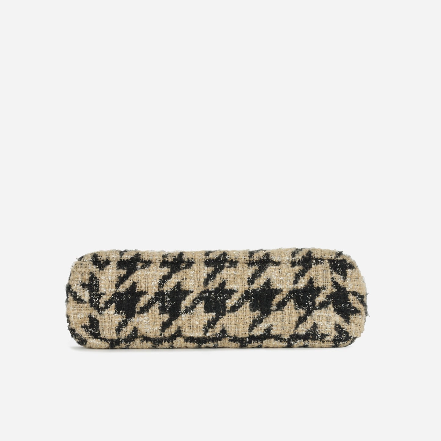 Chanel - Chanel 19 Large Flap Bag - Beige/Black Houndstooth Tweed MHW - Pre-Loved