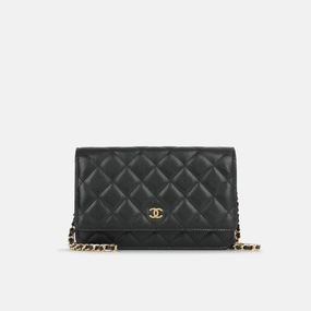 Chanel - Classic Wallet On Chain - Black Caviar GHW - Pre-Loved - 2019