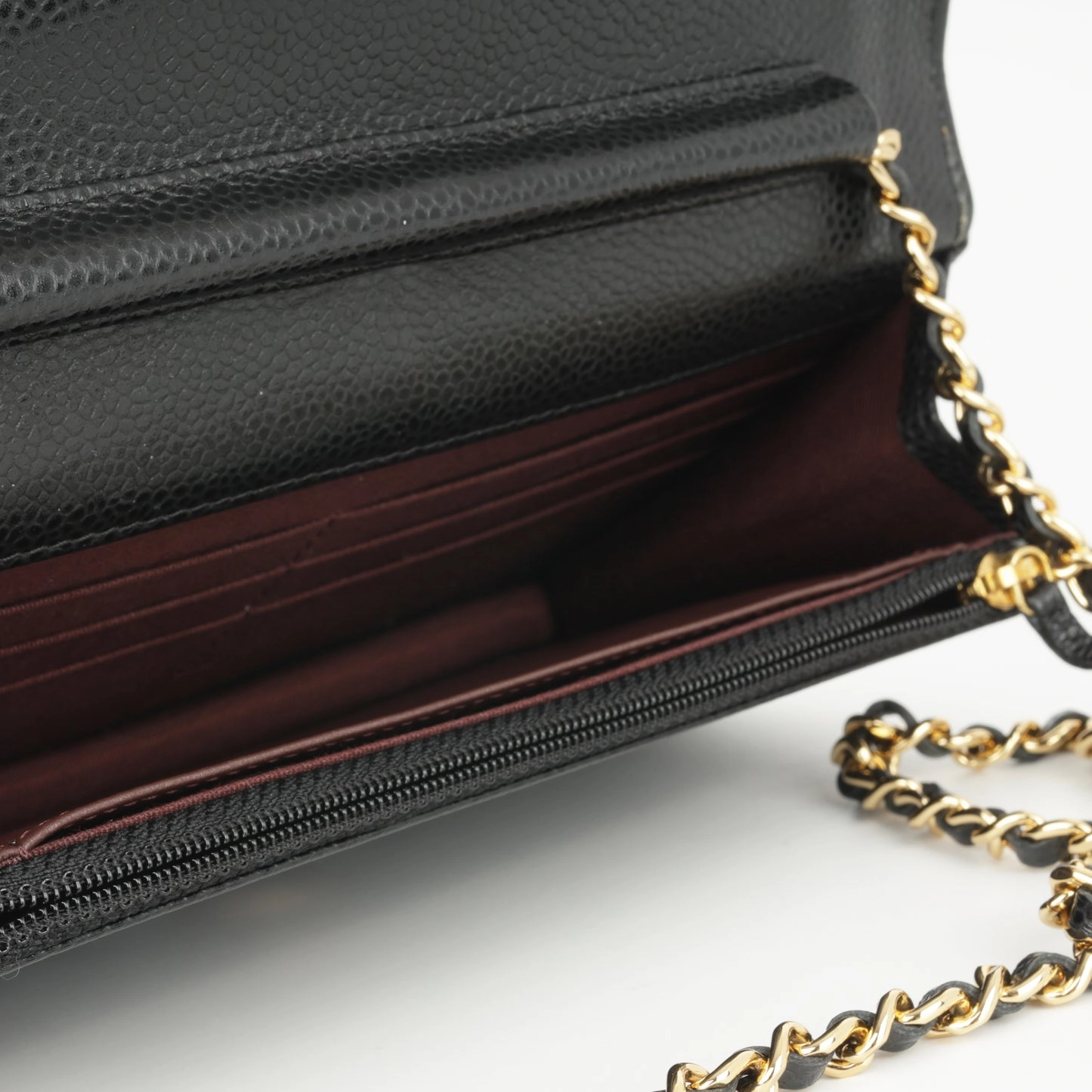 Chanel - Classic Wallet On Chain - Black Caviar GHW - Pre-Loved - 2019