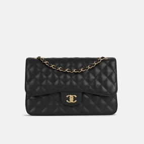 Chanel - Jumbo Classic Flap - Black Caviar GHW - 2018 - Pristine