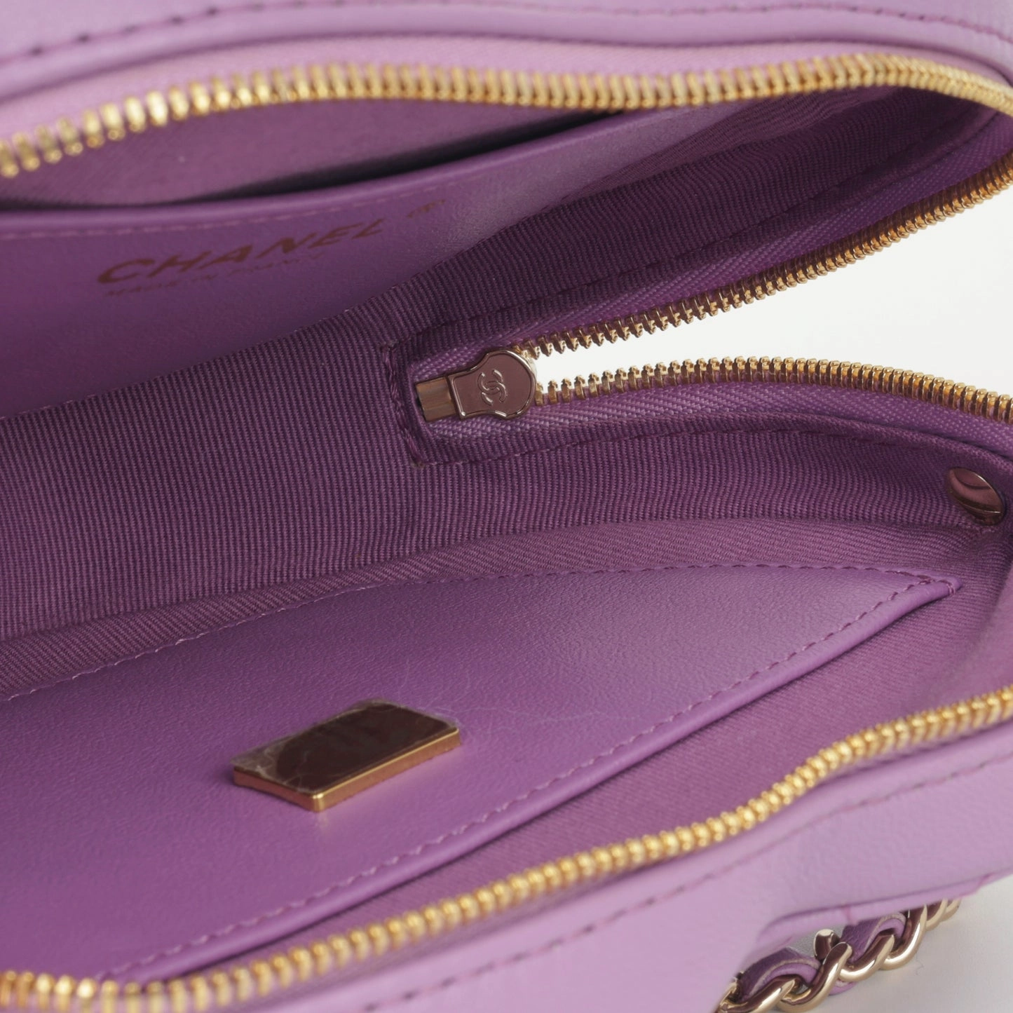 Chanel - Large Heart Bag - Purple Lambskin CGHW