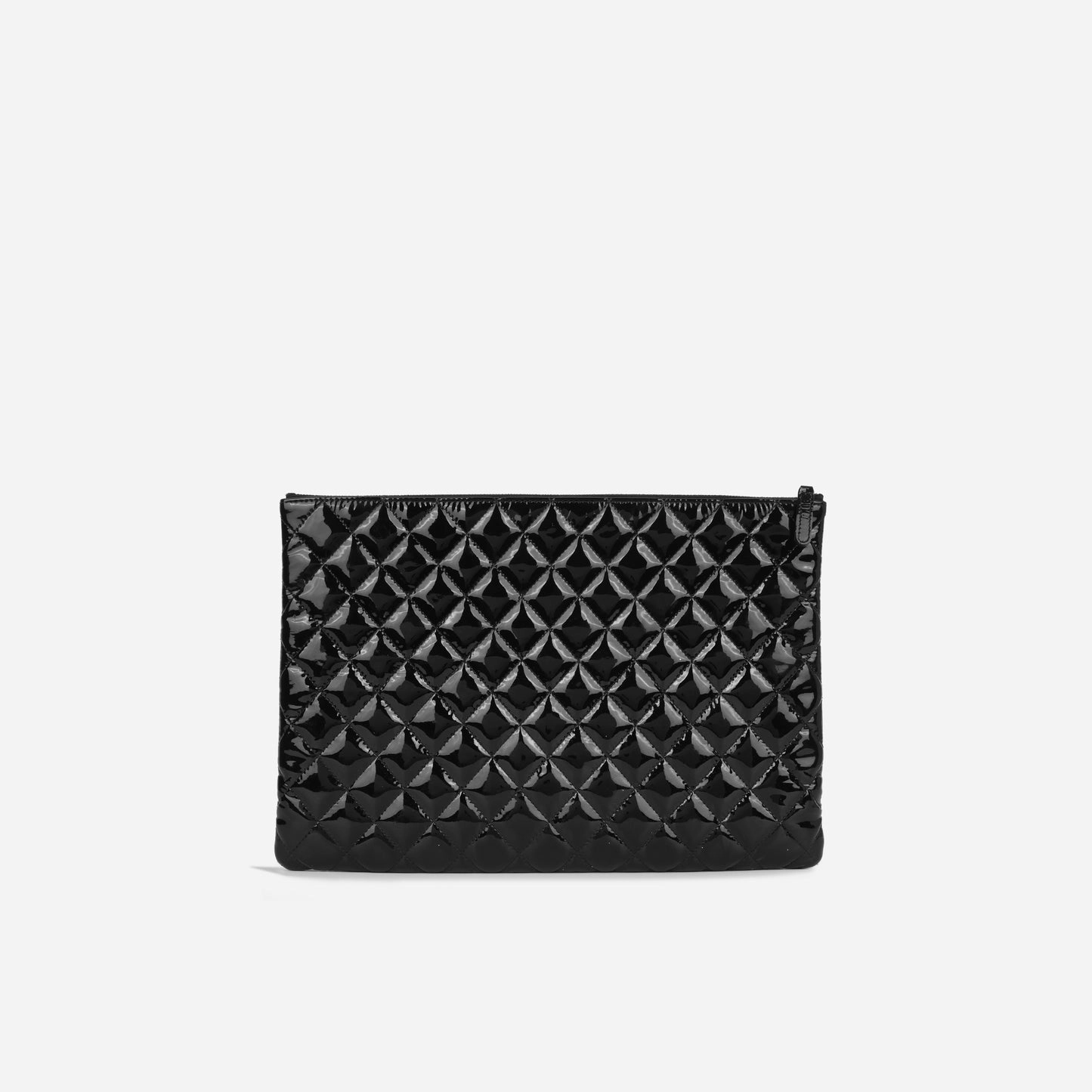 Chanel - Large O Case - Black Patent SHW - 2013/14 - Pre-Loved