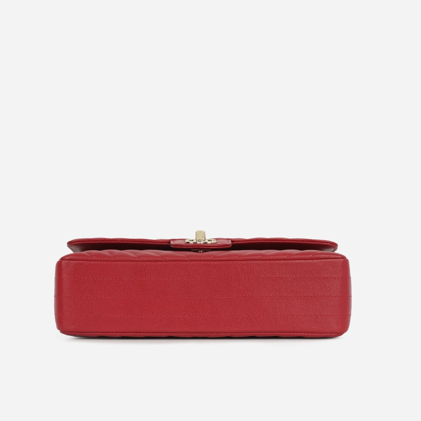 Chanel - Medium Chevron Flap - Red Chevron Quilted Leather SHW - Pre-Loved - 2018