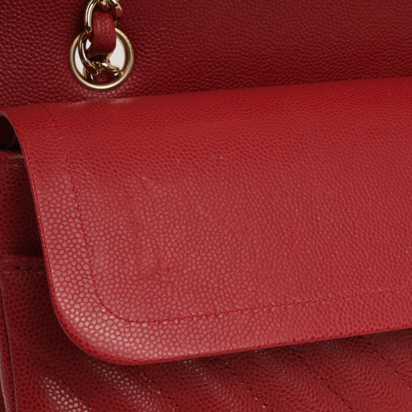 Chanel - Medium Chevron Flap - Red Chevron Quilted Leather SHW - Pre-Loved - 2018