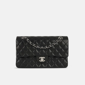 Chanel - Medium Classic Flap - Black Lambskin SHW - 2011 - Pre-Loved