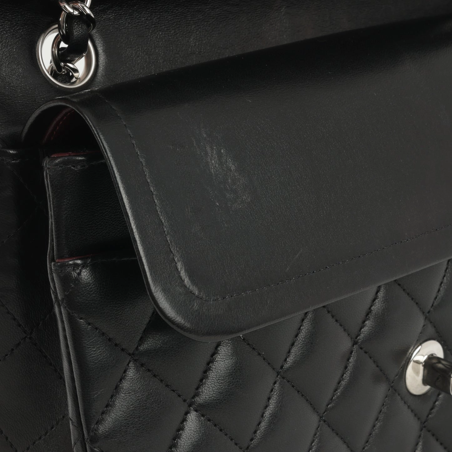 Chanel - Medium Classic Flap - Black Lambskin SHW - 2011 - Pre-Loved