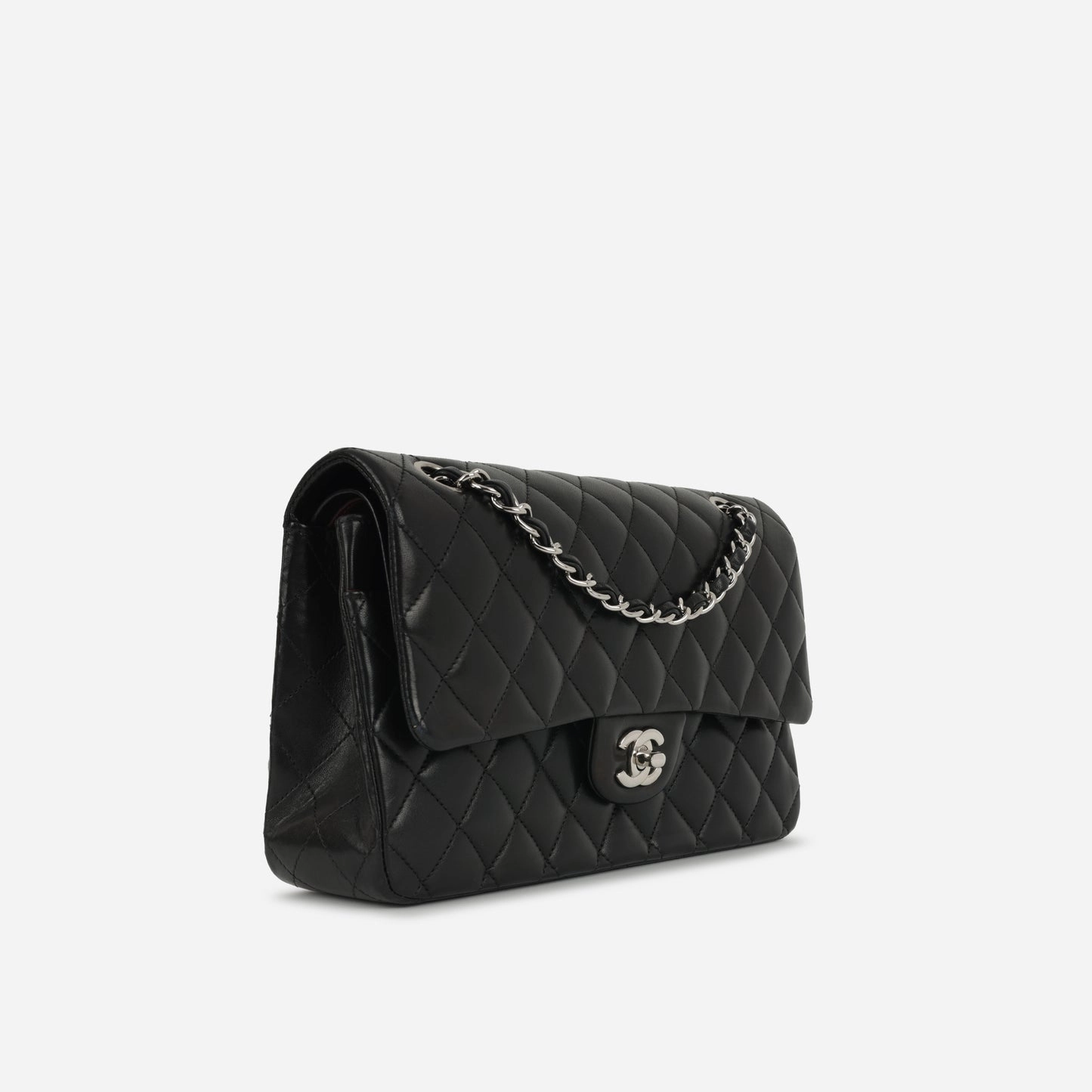Chanel - Medium Classic Flap - Black Lambskin SHW - 2011 - Pre-Loved