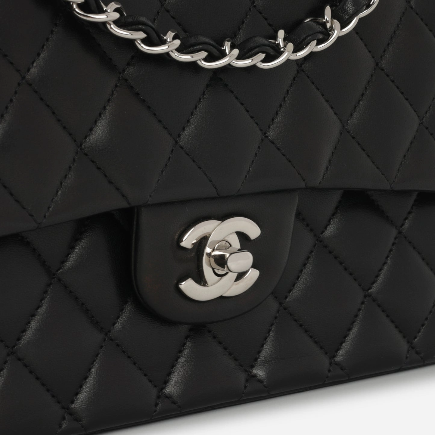 Chanel - Medium Classic Flap - Black Lambskin SHW - 2011 - Pre-Loved