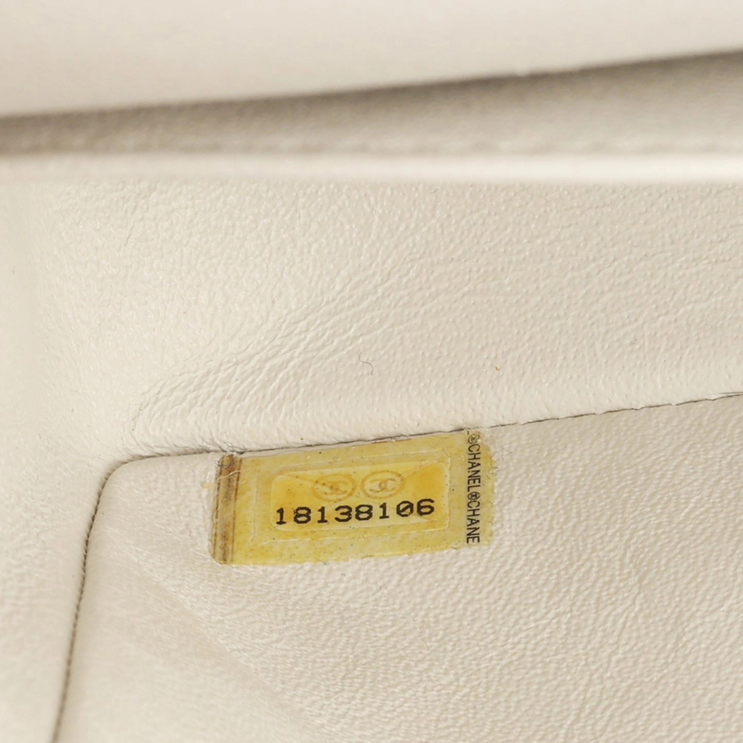 Chanel - Medium Classic Flap - Off-White Matte Quilted Caviar SHW - 2013 - Pre-Loved