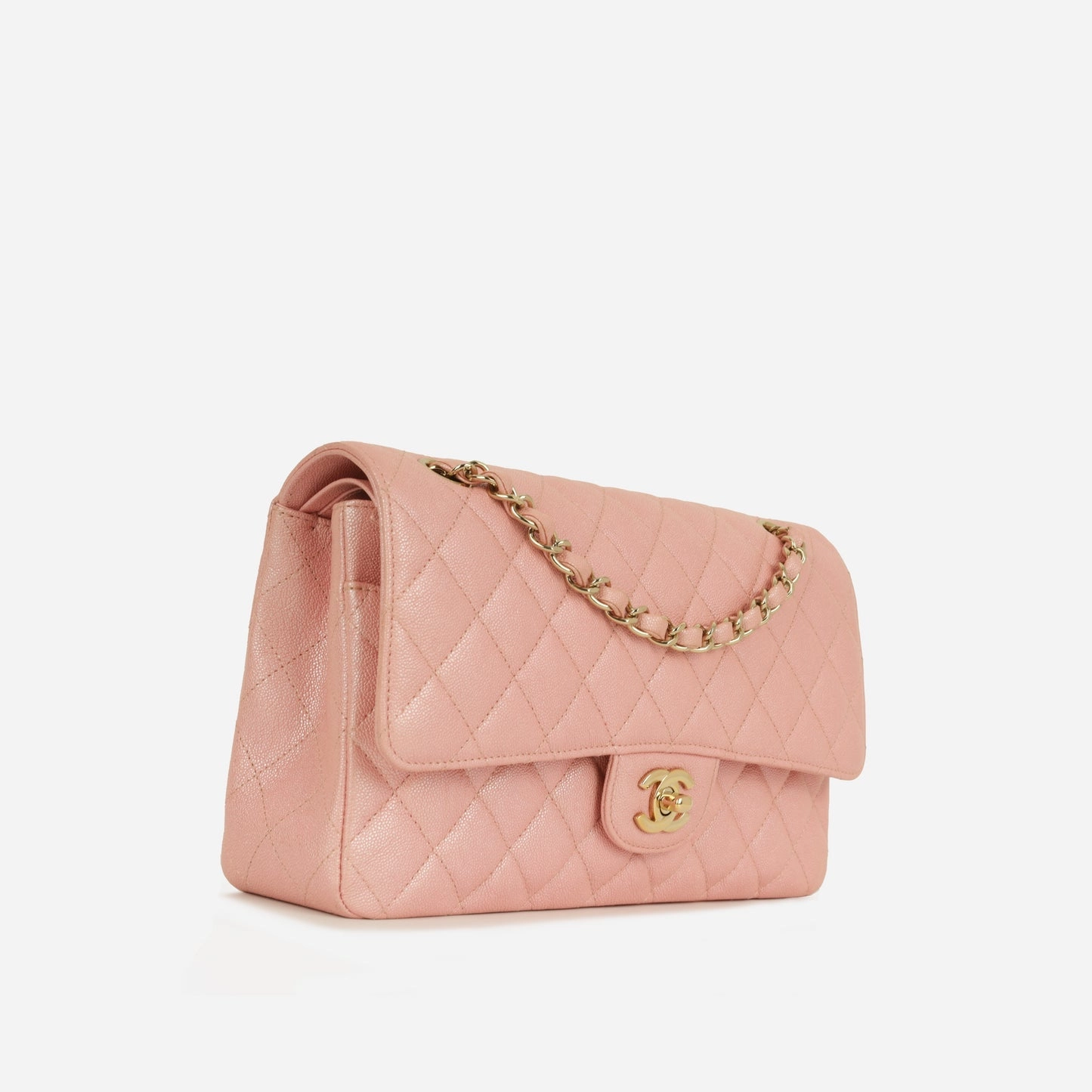 Chanel - Medium Classic Flap - Pink Iridescent GHW - 2019 - Pre-Loved