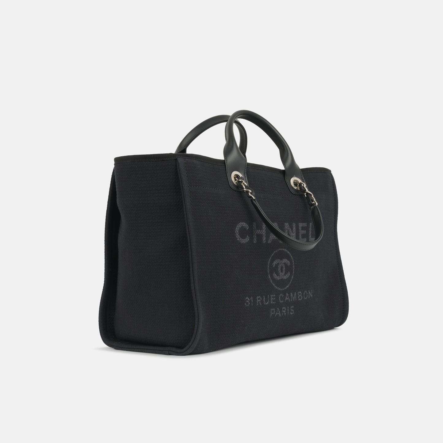 Chanel - Medium Deaville - Black Mixed Fabrics CGHW - Pre-Loved