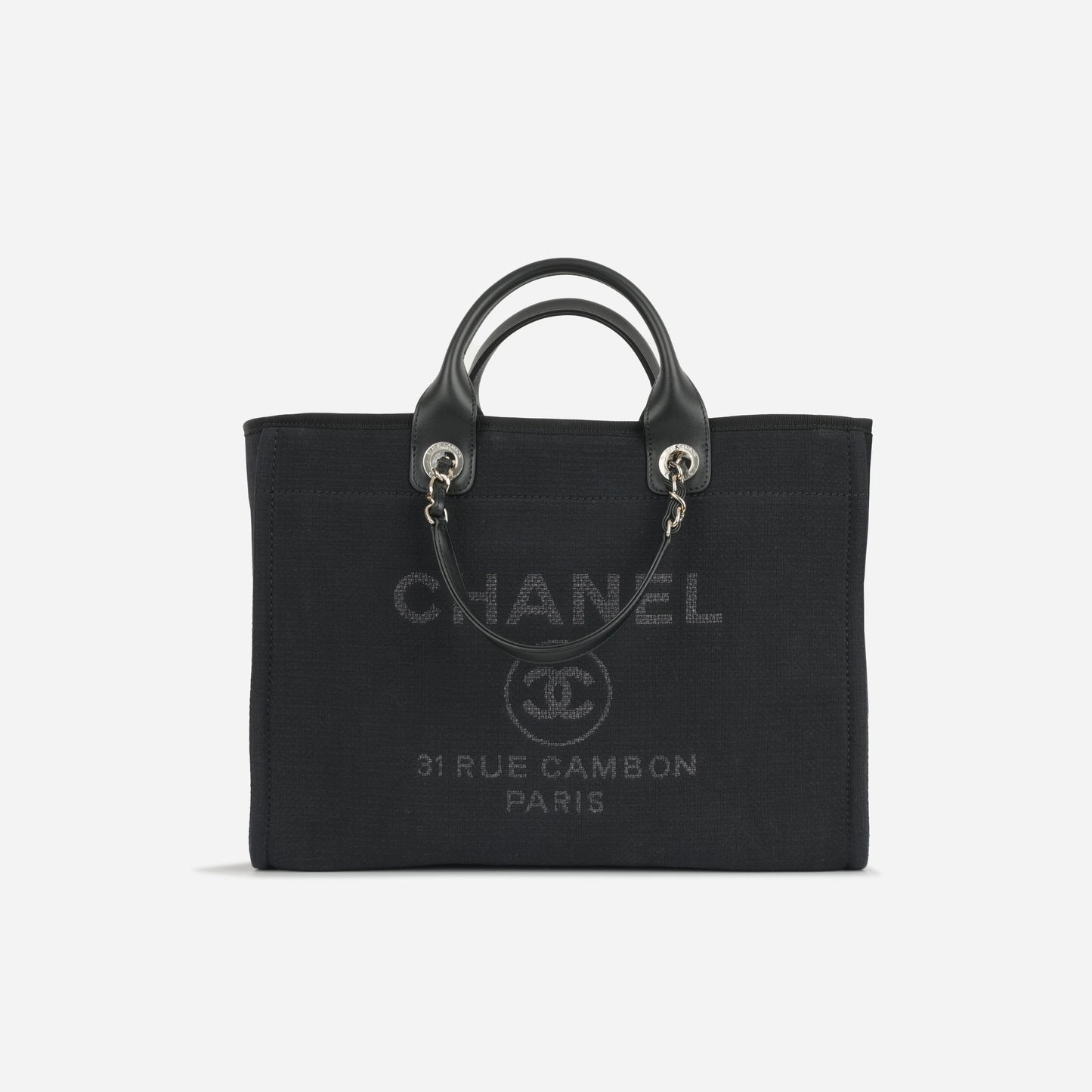 Chanel - Medium Deaville - Black Mixed Fabrics CGHW - Pre-Loved