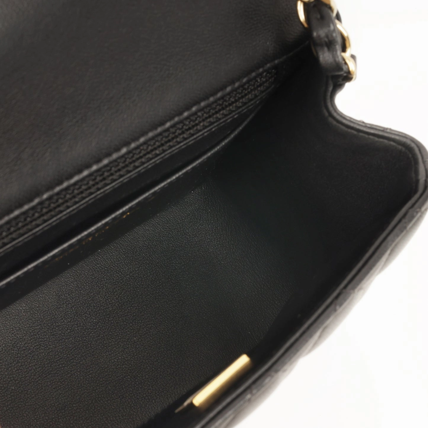 Chanel - Mini Square Classic Flap - Black Lambskin CGHW - Pre Loved - Plaque Series