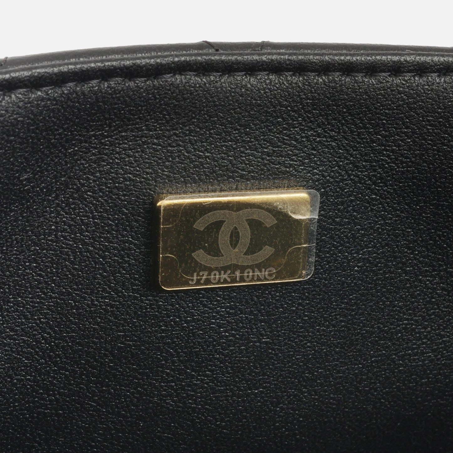 Chanel - Mini Square Classic Flap - Black Lambskin CGHW - Pre Loved - Plaque Series