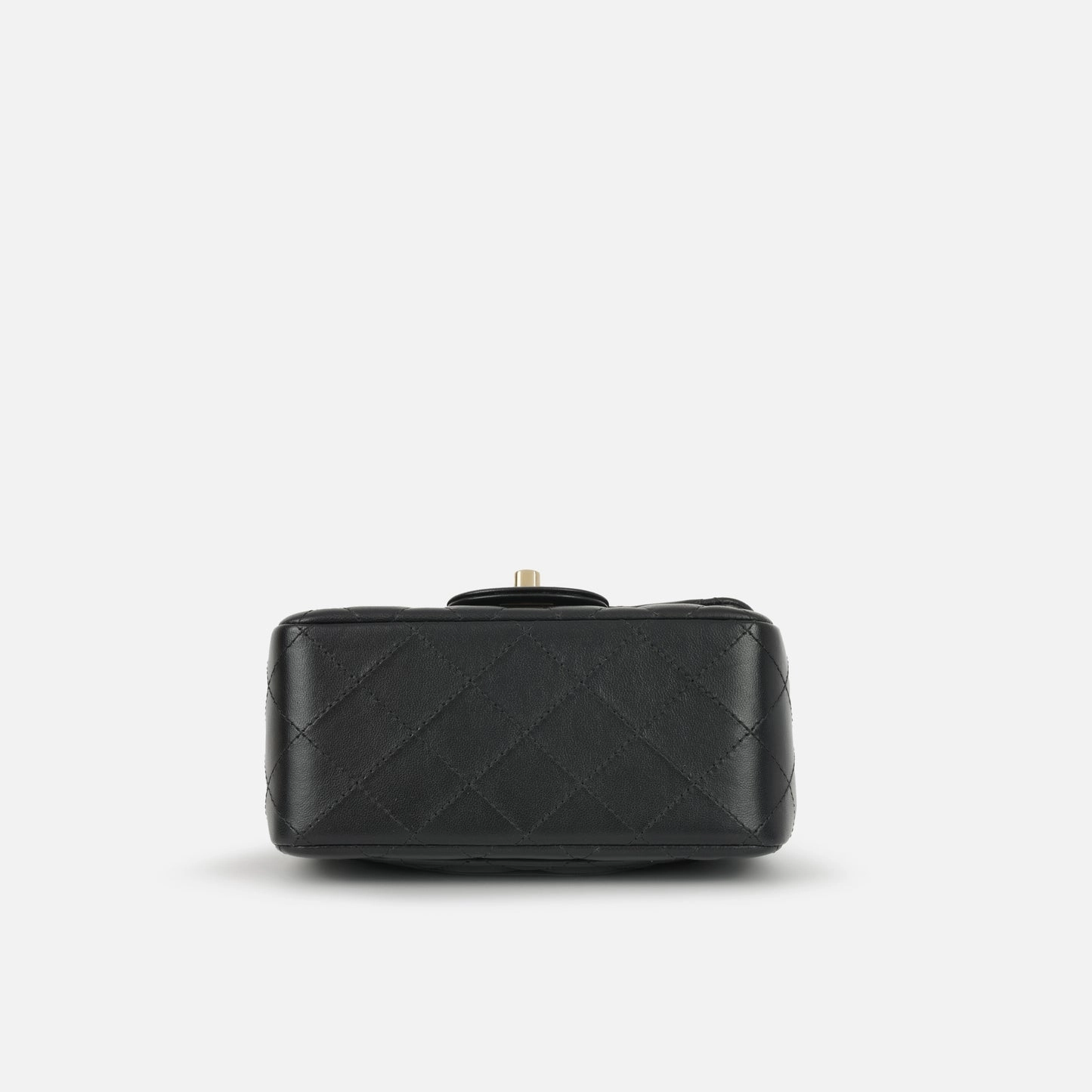 Chanel - Mini Square Classic Flap - Black Lambskin CGHW - Pre Loved - Plaque Series