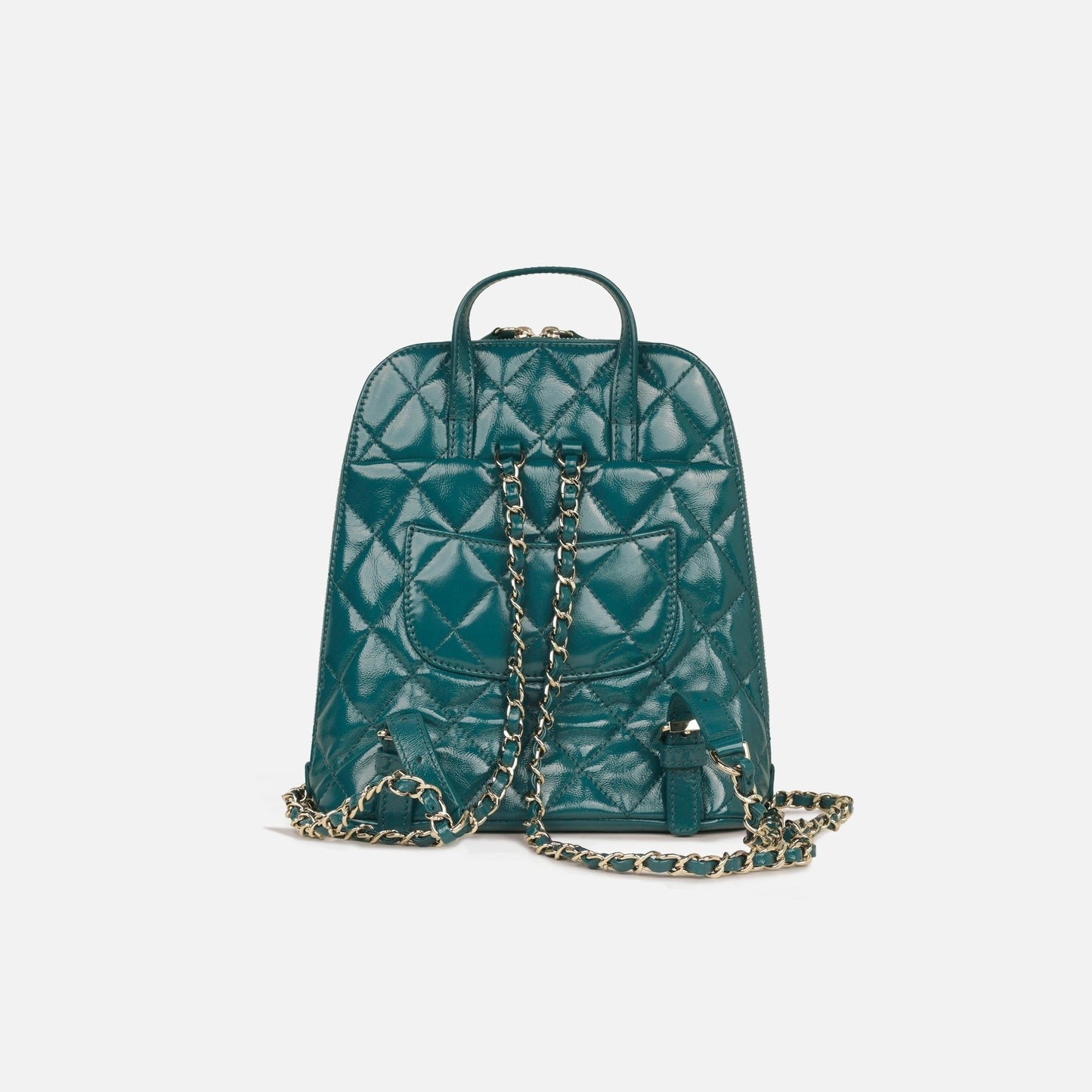 Chanel - My Pocket Backpack - Teal Glazed Calfskin CGHW - 2022 - Pre-Loved