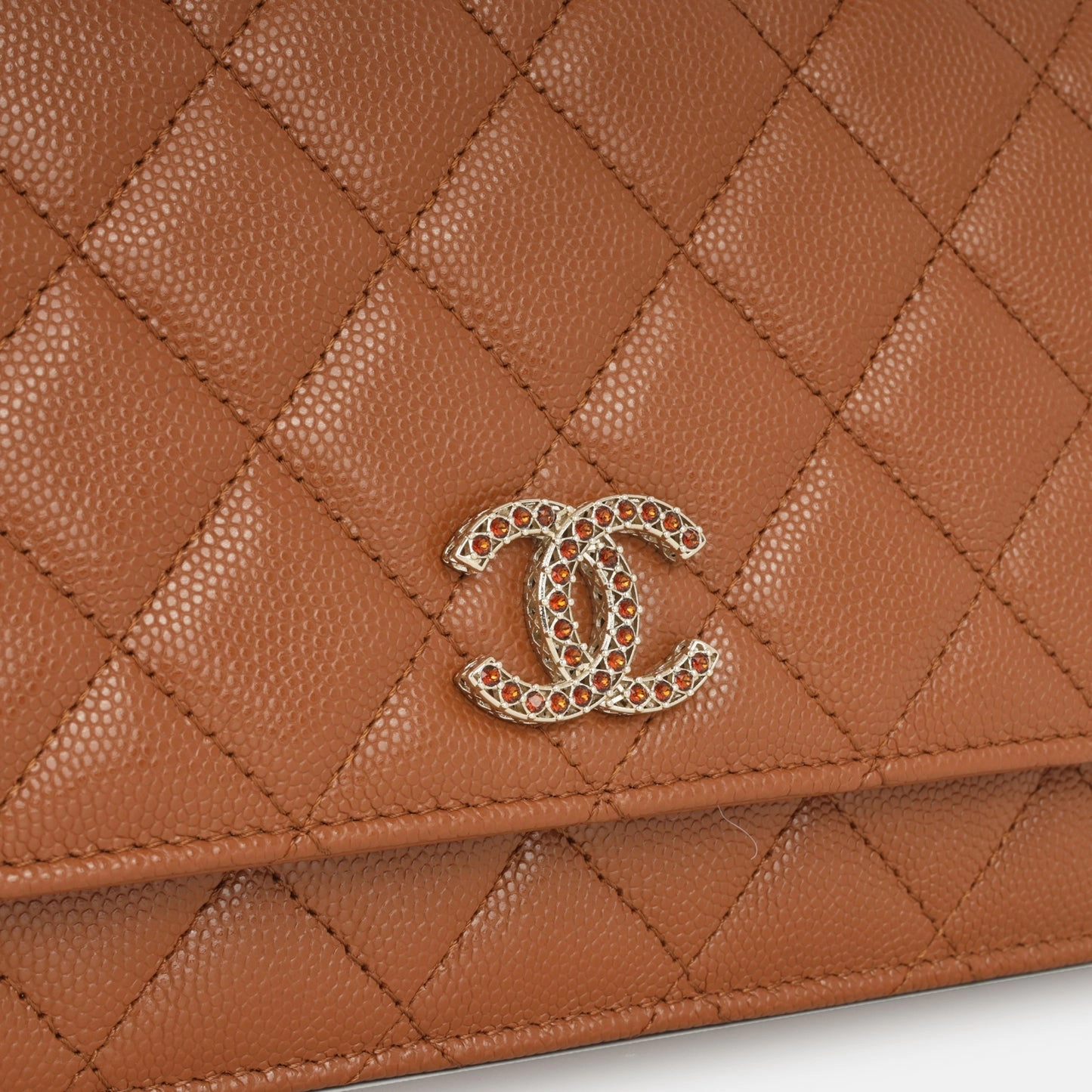 Chanel - Seasonal Strass WOC - Caramel Caviar GHW - Pre-Loved