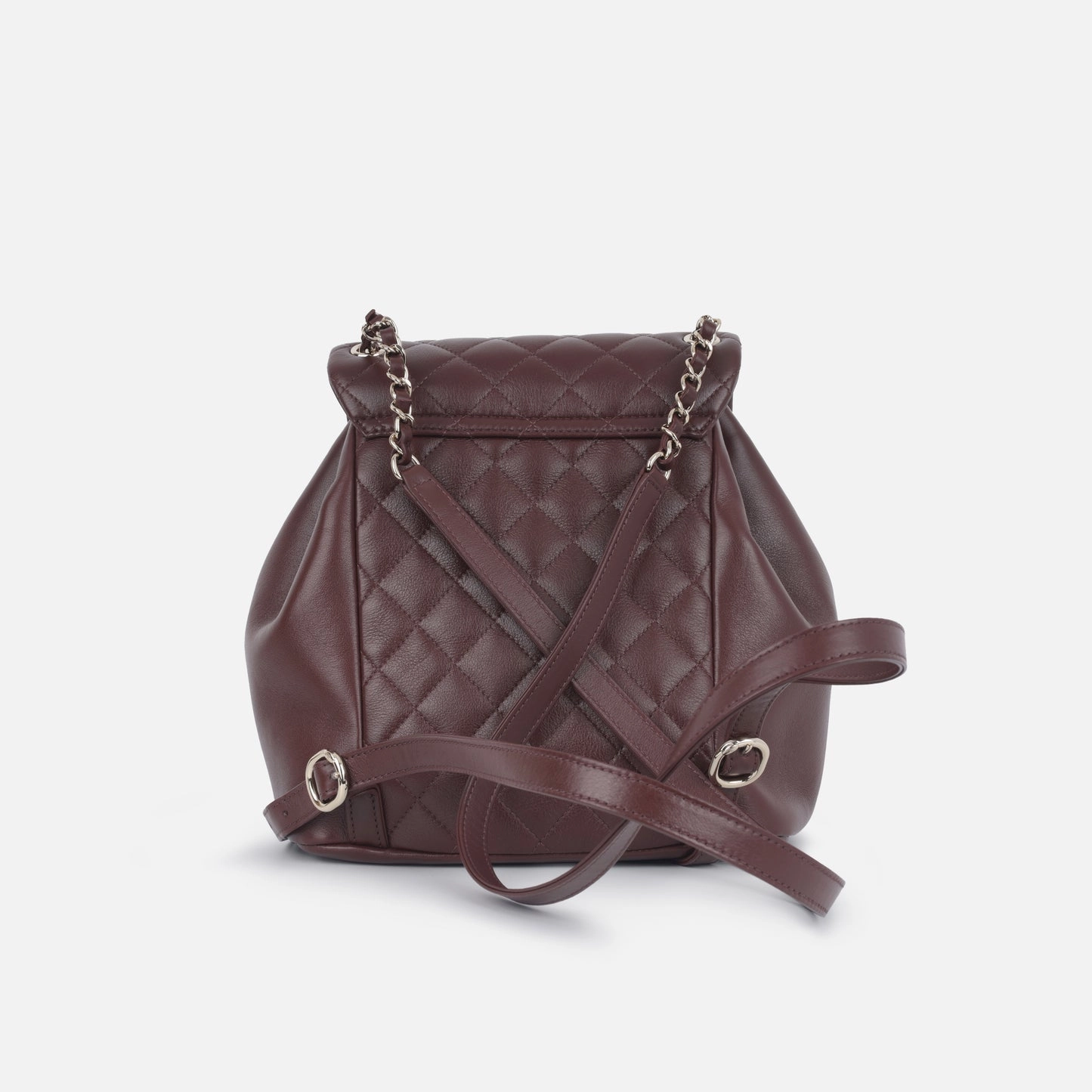 Chanel - Small Duma Backpack - Maroon Calfskin CGHW - Pre-Loved