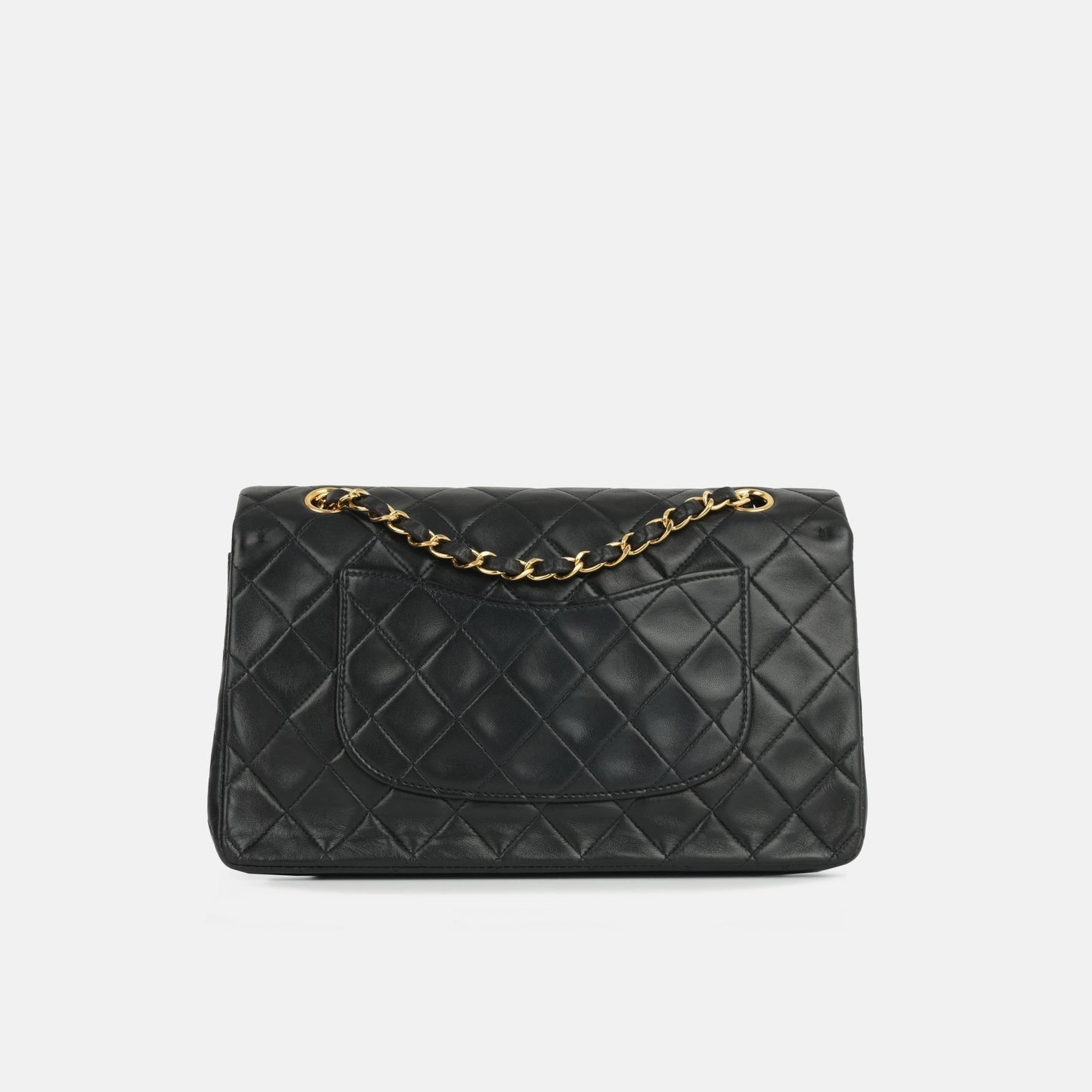 Chanel - Vintage Medium Classic Flap - Black Lambskin GHW - 1996 - Excellent Vintage Condition