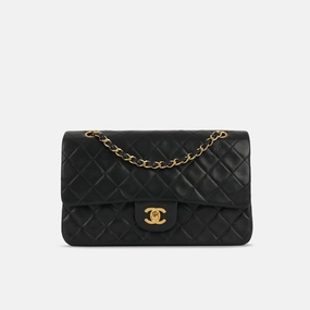 Chanel - Vintage Medium Classic Flap - Black Lambskin GHW - 1996 - Pre-Loved