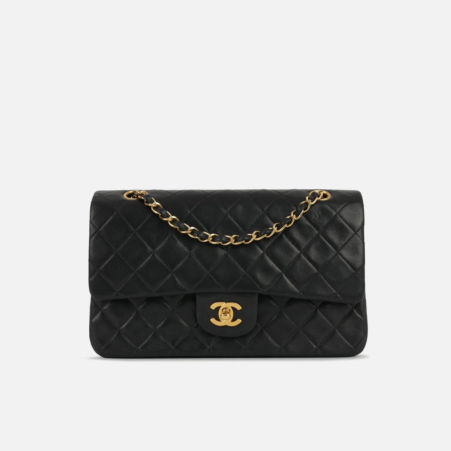 Chanel - Vintage Medium Classic Flap - Black Lambskin GHW - 1996 - Pre-Loved