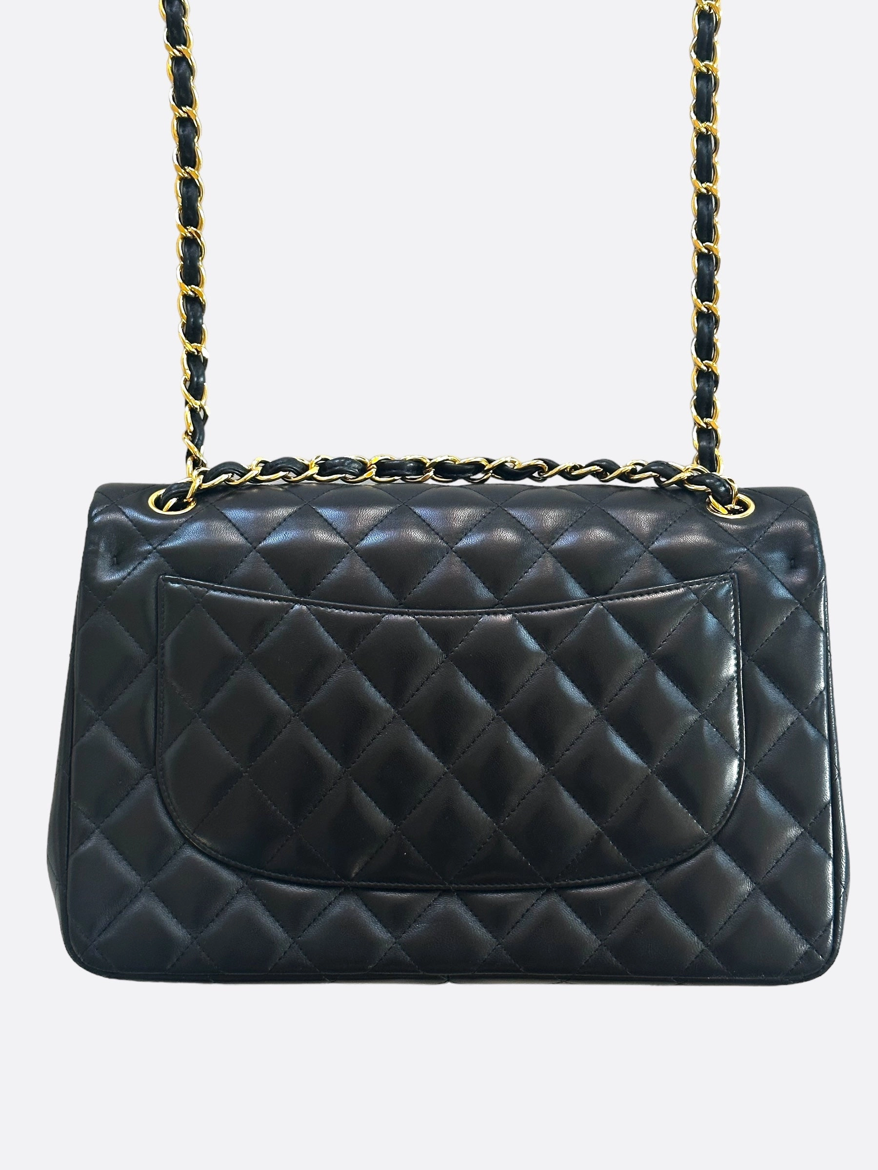 Chanel Black Caviar Jumbo Classic Flap Bag
