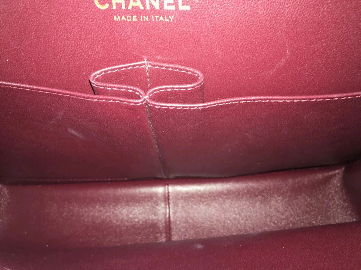 Chanel Black Lambskin Double Flap Jumbo Shoulder Bag