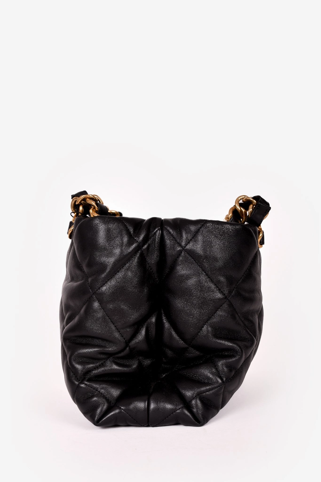 Chanel Black Lambskin Quilted Small Shopping Shoulder Bag