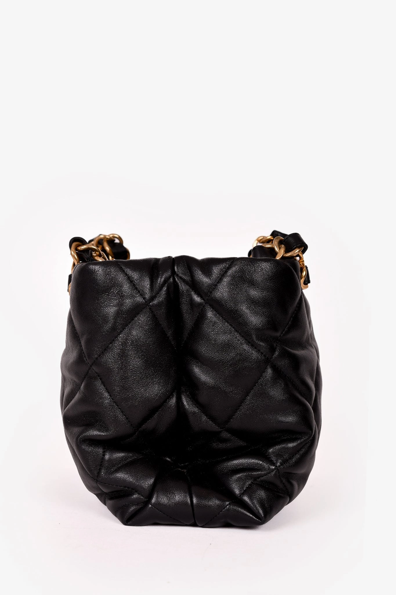 Chanel Black Lambskin Quilted Small Shopping Shoulder Bag
