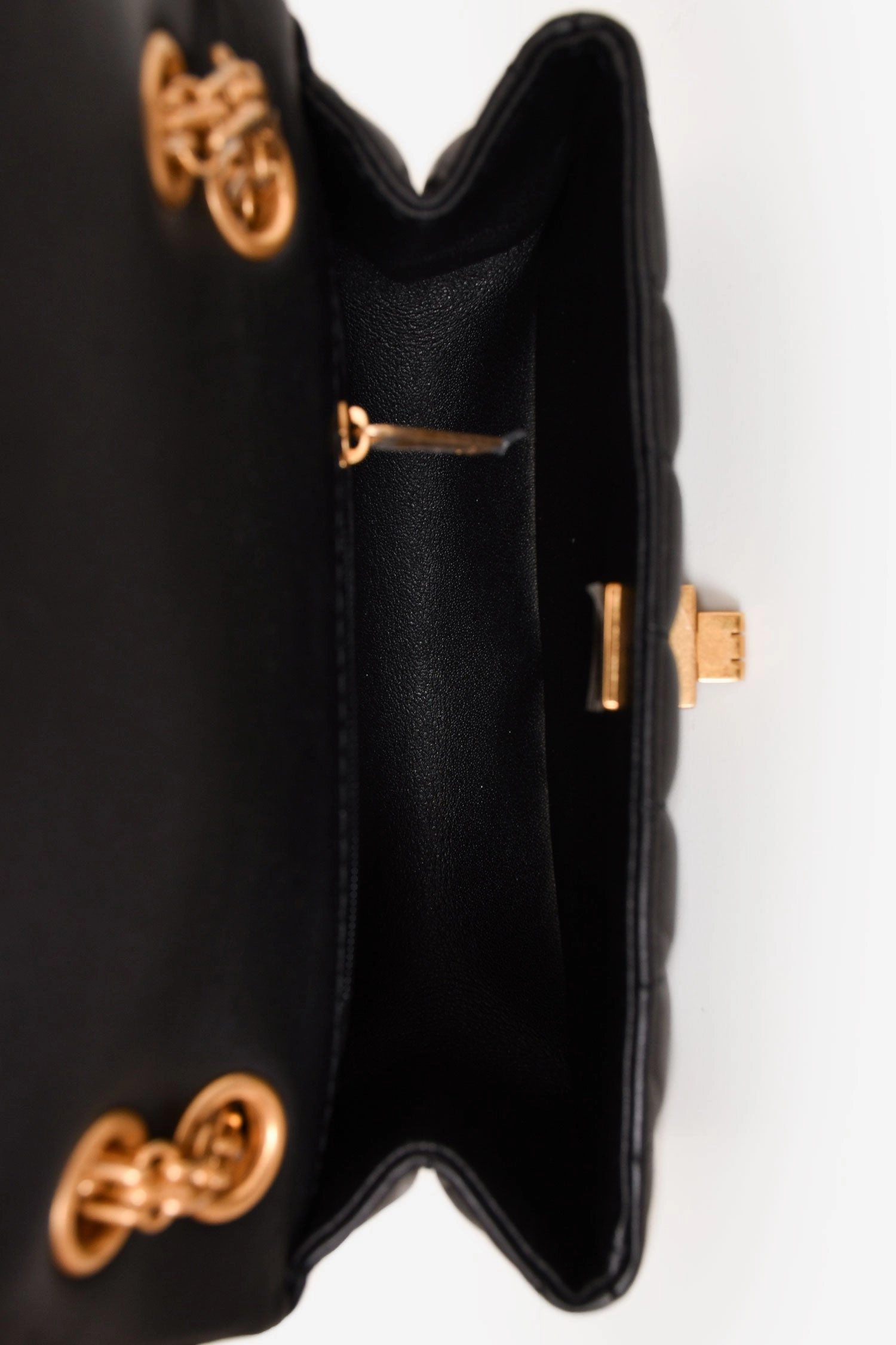 Chanel Black Leather Vertical Quilted 2.55 Mini Flap