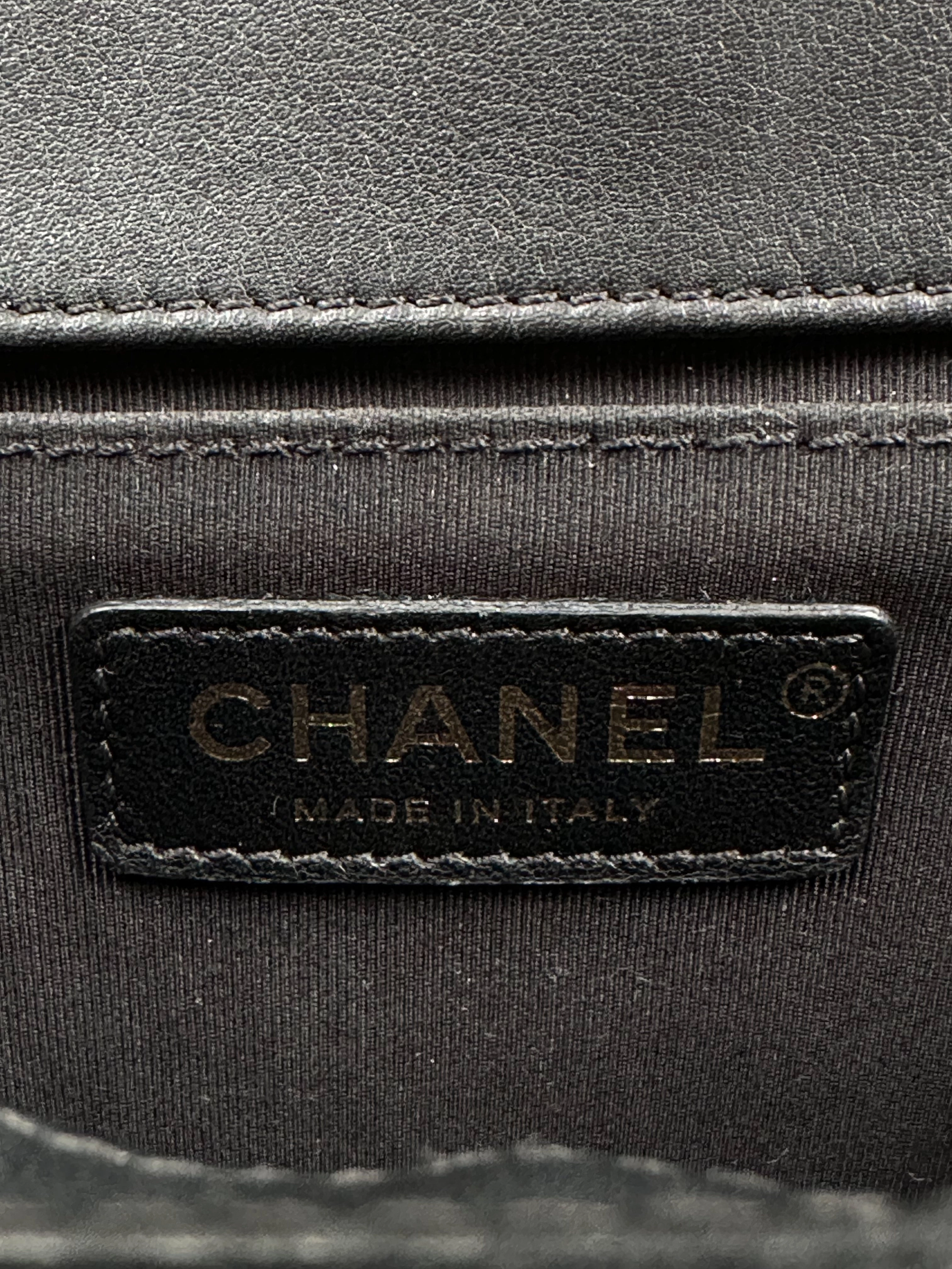 Chanel Black Quilted Calfskin Medium Boy Bag