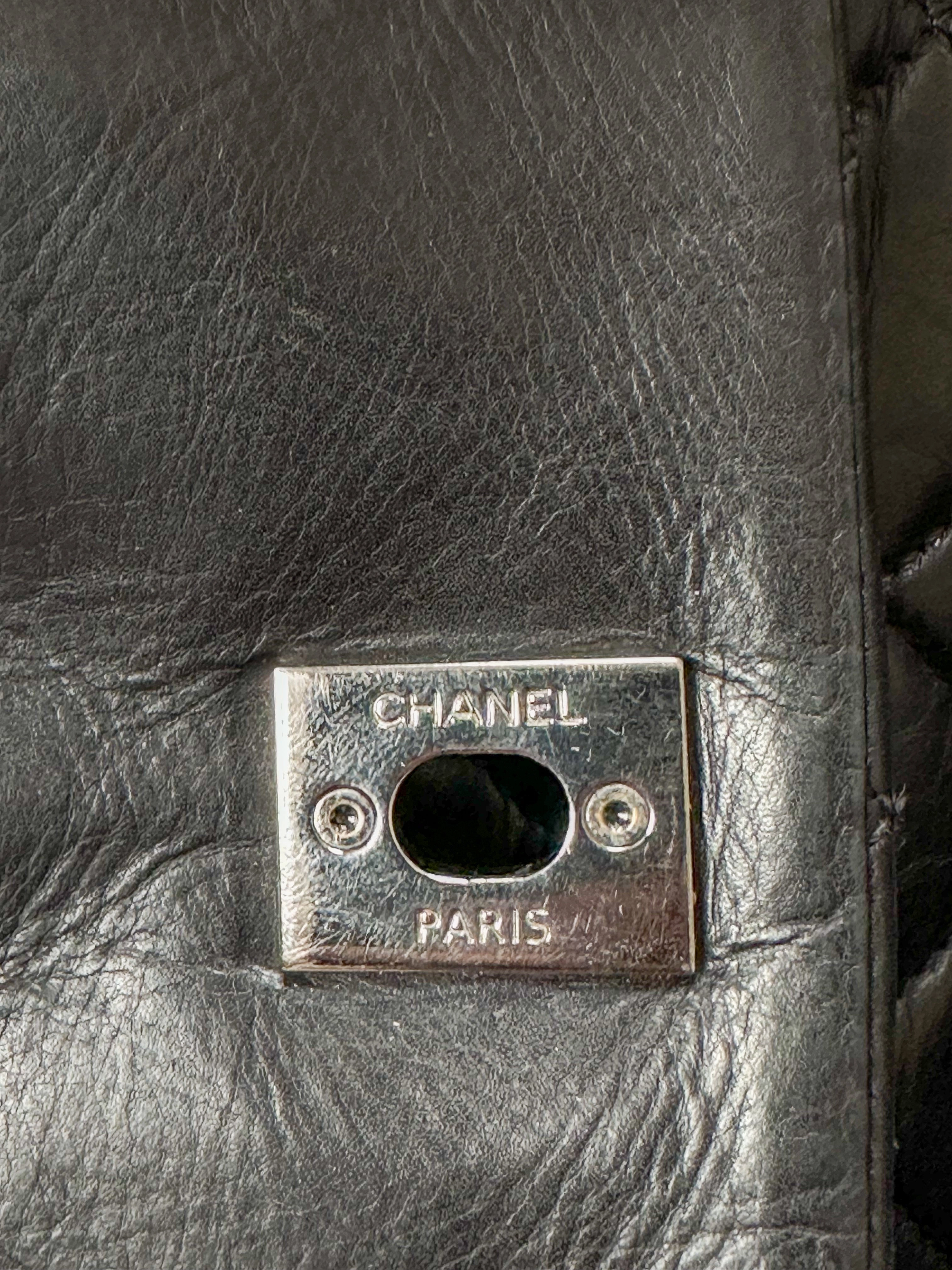 Chanel Black Quilted Lambskin Compartment Flap Bag