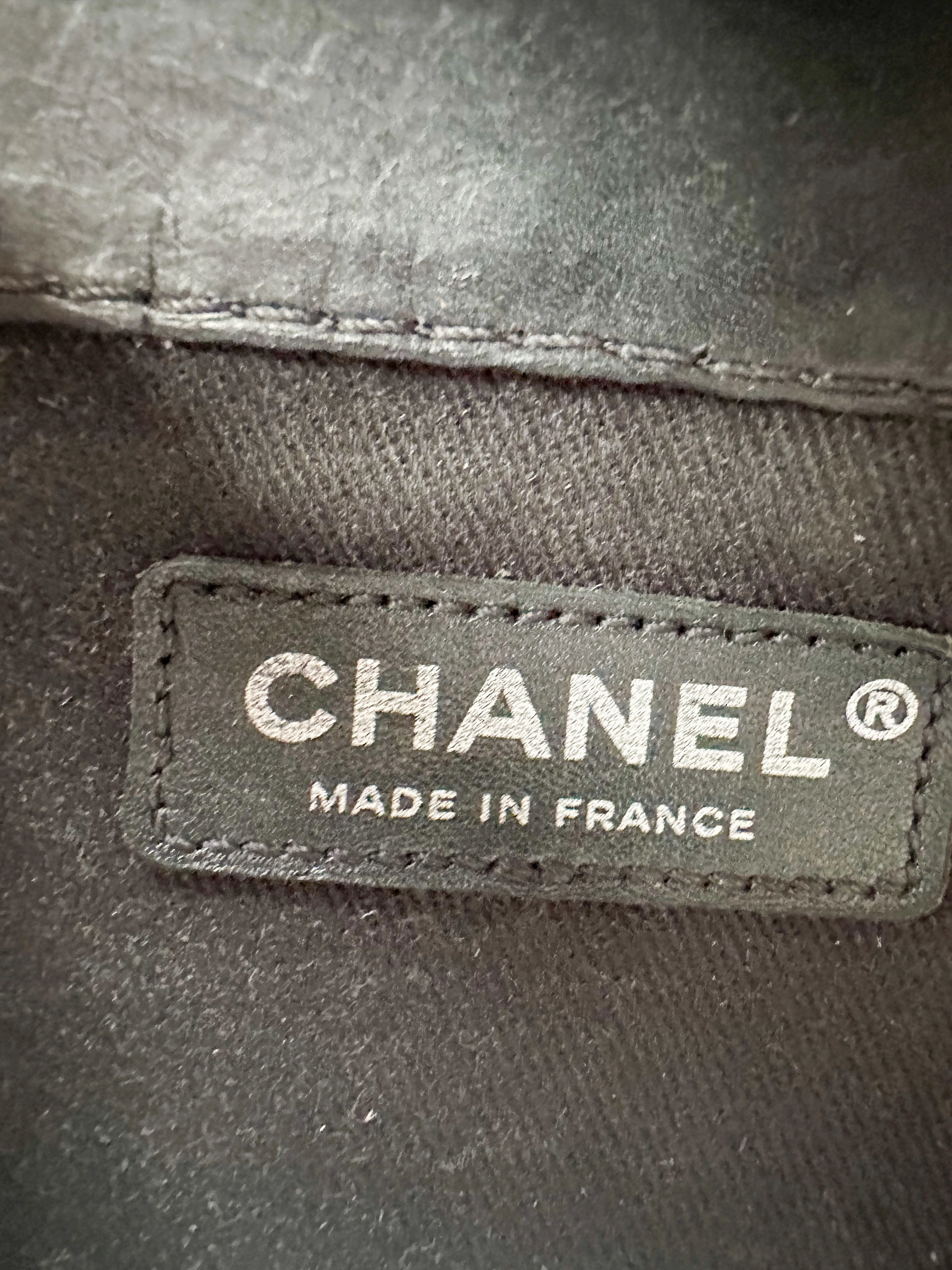 Chanel Black Quilted Lambskin Compartment Flap Bag