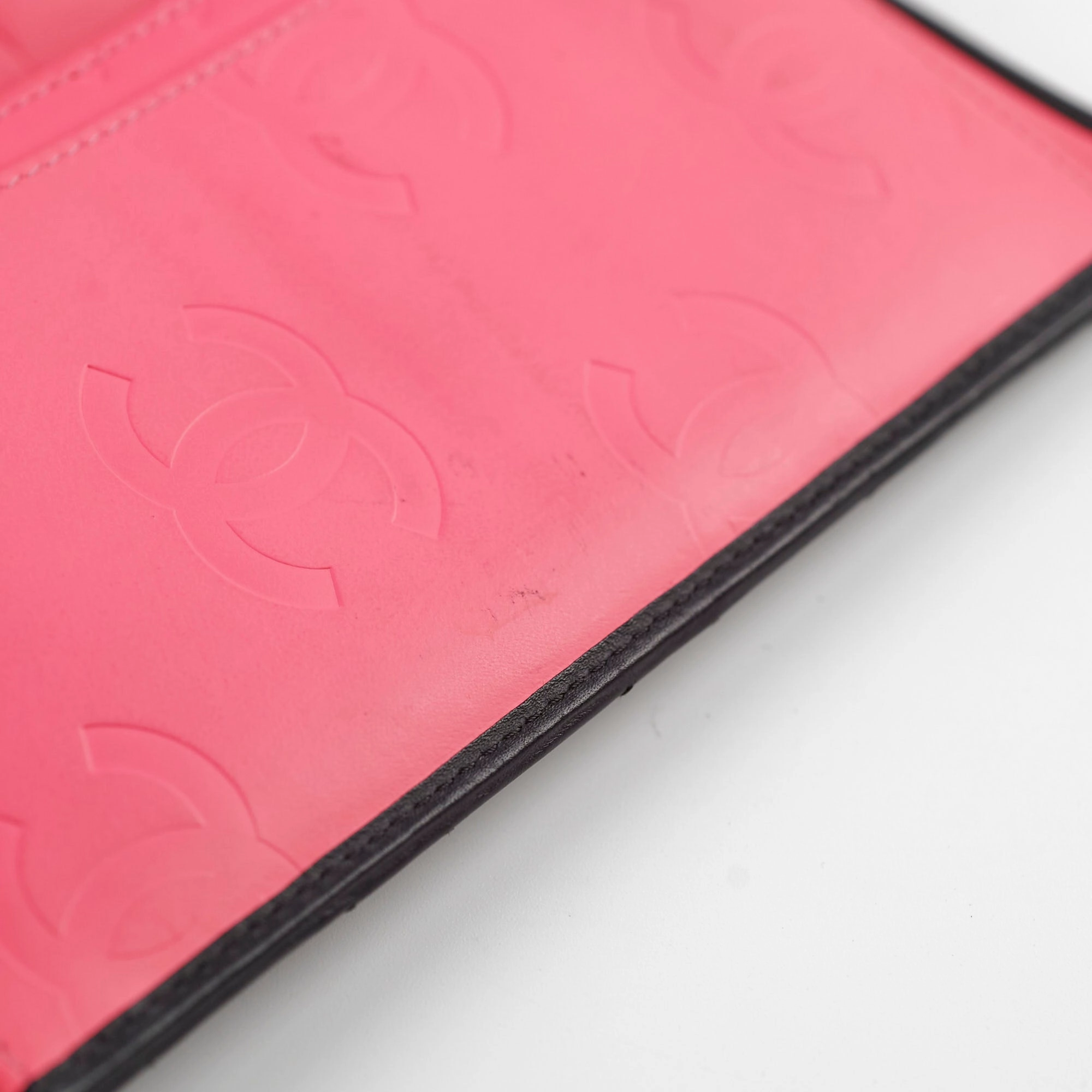 Chanel Cambon Long Flap Wallet Calfskin Black/Pink