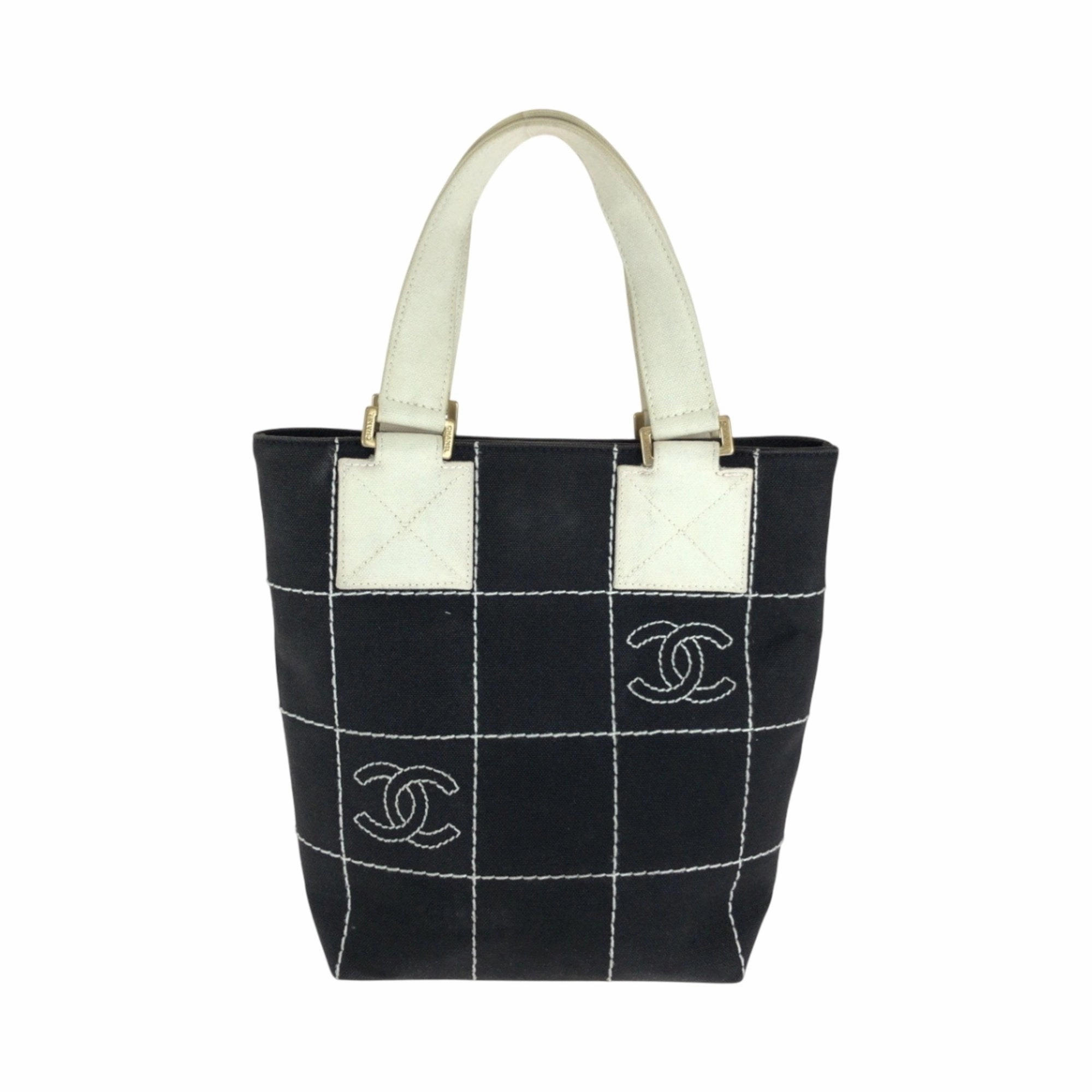 Chanel Canvas Handbag Tote Bag (Pre-Owned)
