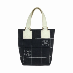 Chanel Canvas Handbag Tote Bag (Pre-Owned)