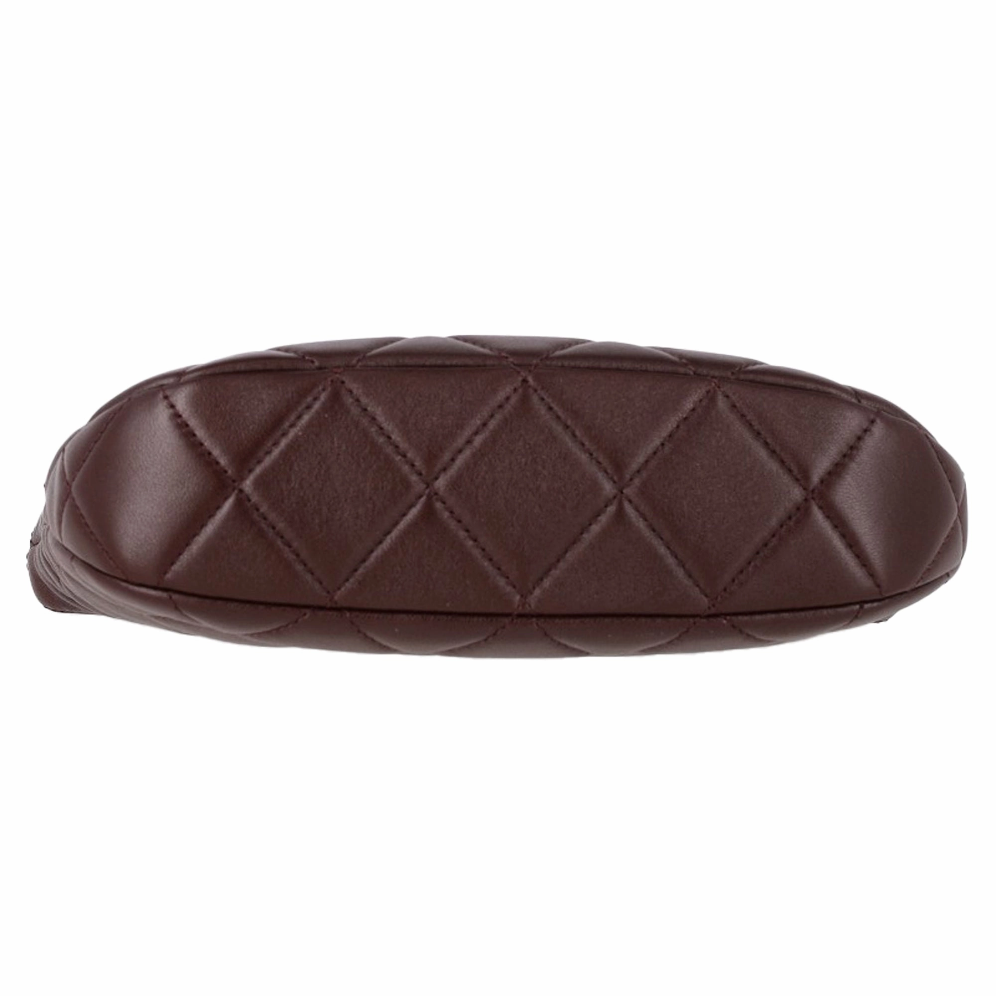 Chanel CC Quilted Mixed Chain Hobo Shoulder Bag in Brown Leather