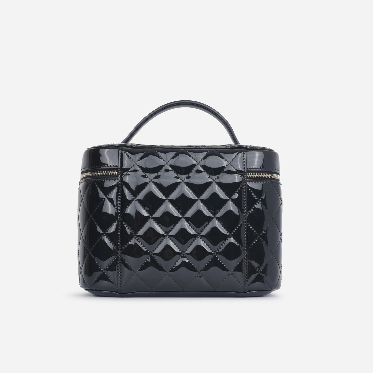 Chanel Chanel - Medium Vanity Case - Black Patent CGHW - Pre-Loved