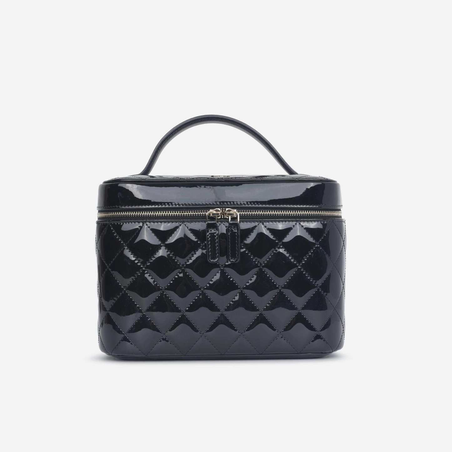 Chanel Chanel - Medium Vanity Case - Black Patent CGHW - Pre-Loved