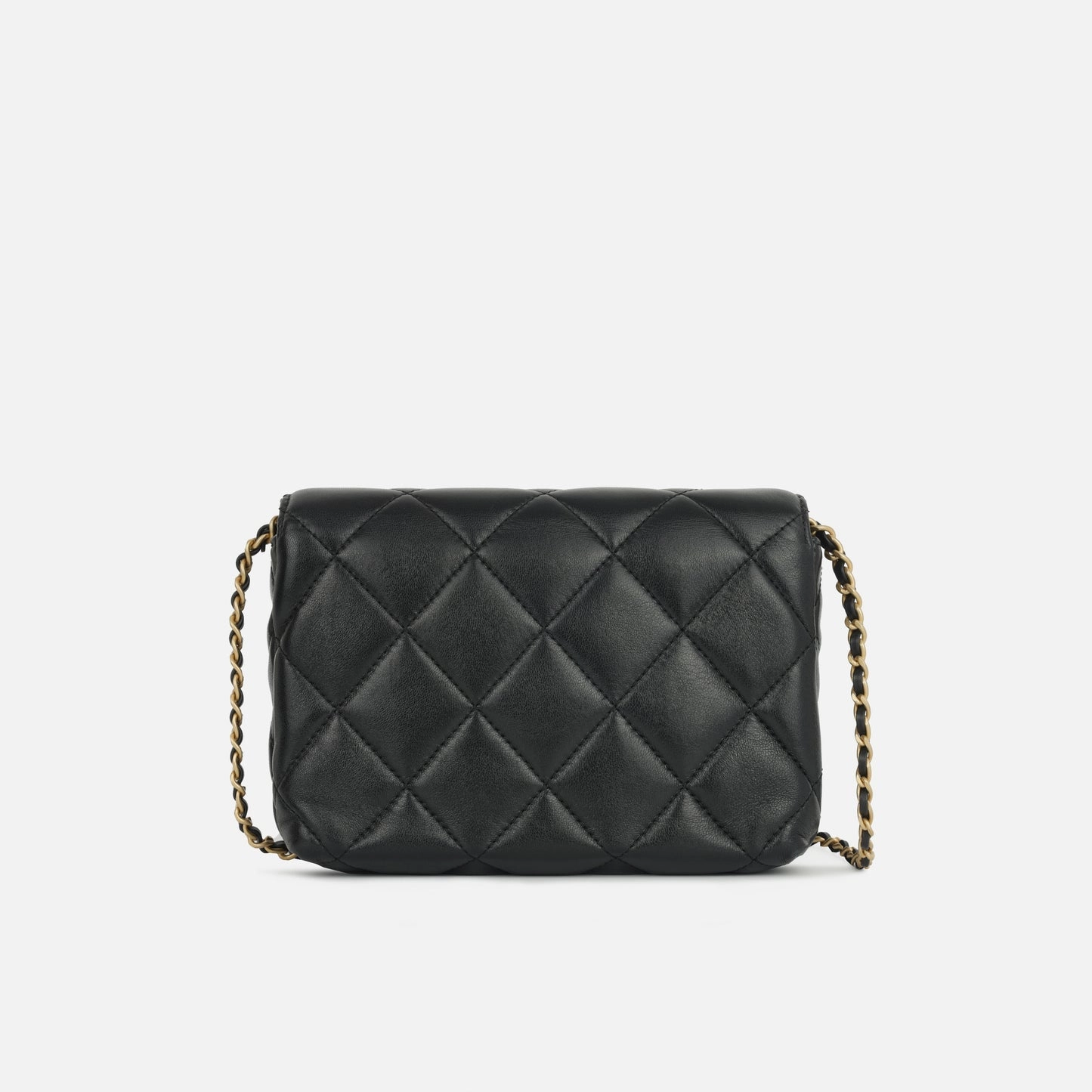 Chanel Chanel - Mini Square Pearl Twist Flap - Black Lambskin GHW - Pre-Loved