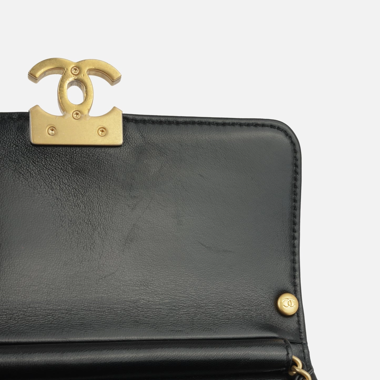 Chanel Chanel - Mini Square Pearl Twist Flap - Black Lambskin GHW - Pre-Loved