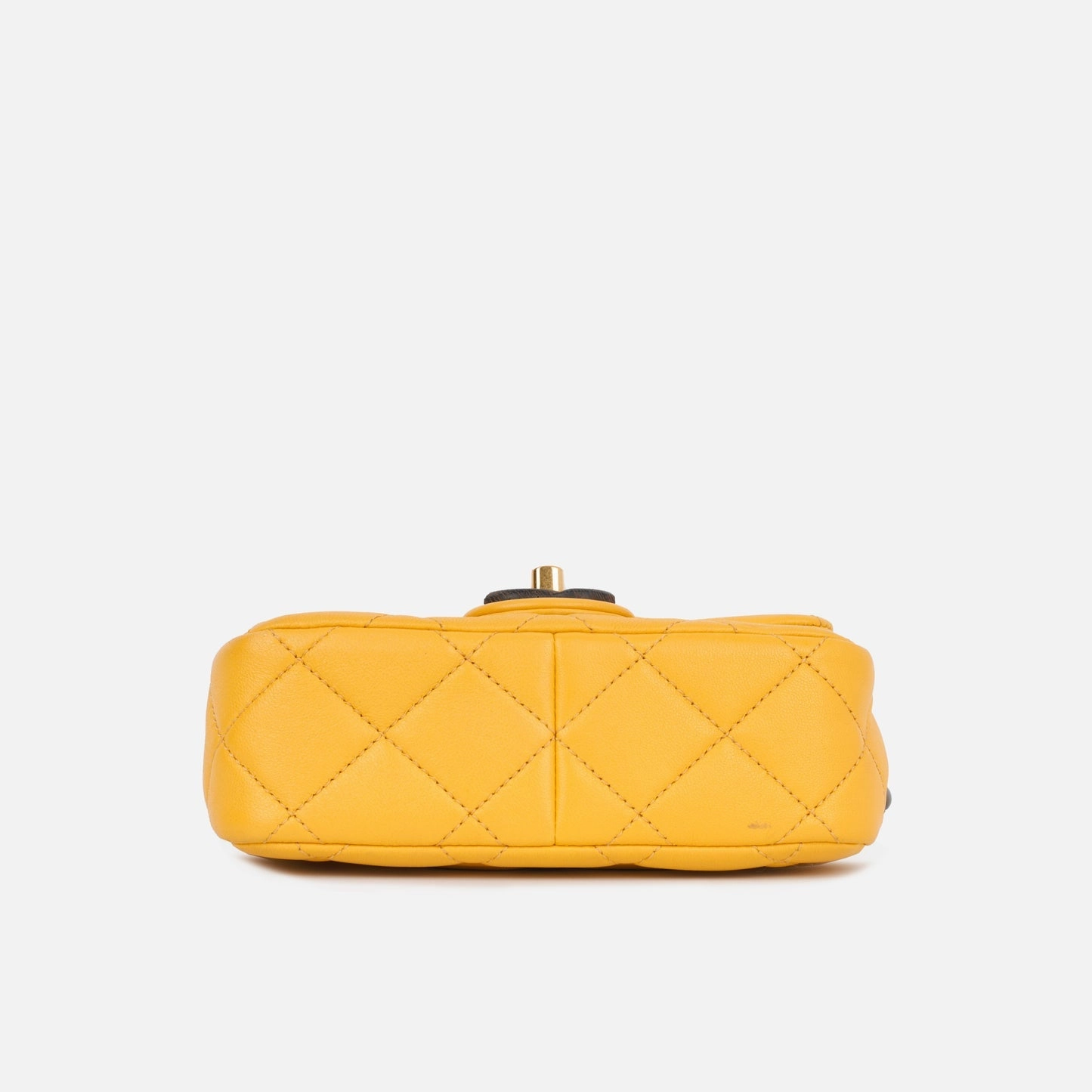 Chanel Chanel - Mini Square Wenge Wood - Yellow Lambskin AGHW - Pre-Loved